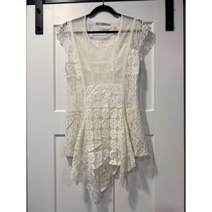 Passion Concept Sheer Lace Tunic Top Ladies Size Large